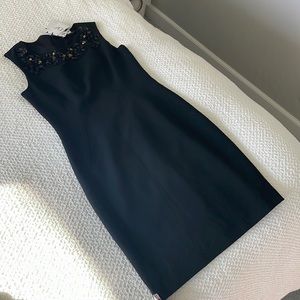 Diane von Furstenberg Black Mackenzie Embellished Dress (Size 8)